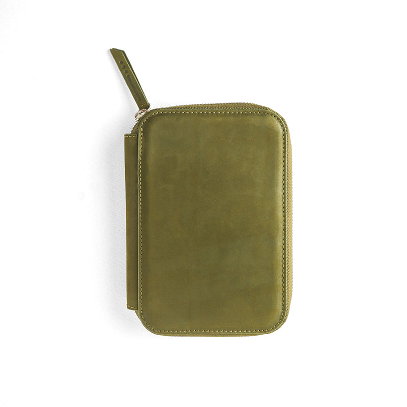 Endless Companion Leather 5 Pen Pouch - Green