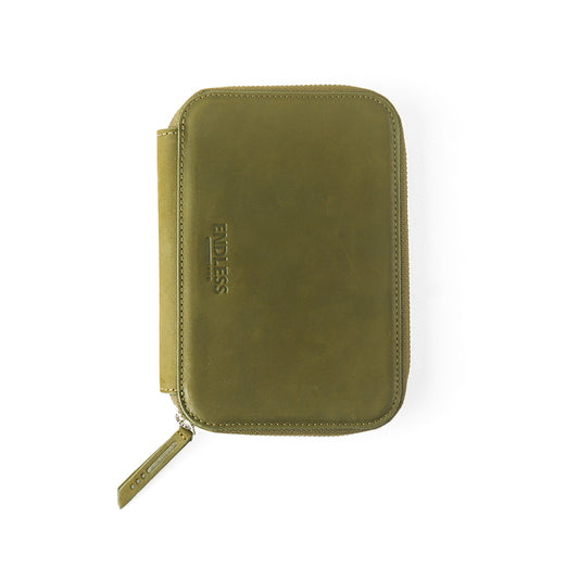 Endless Companion Leather 5 Pen Pouch - Green