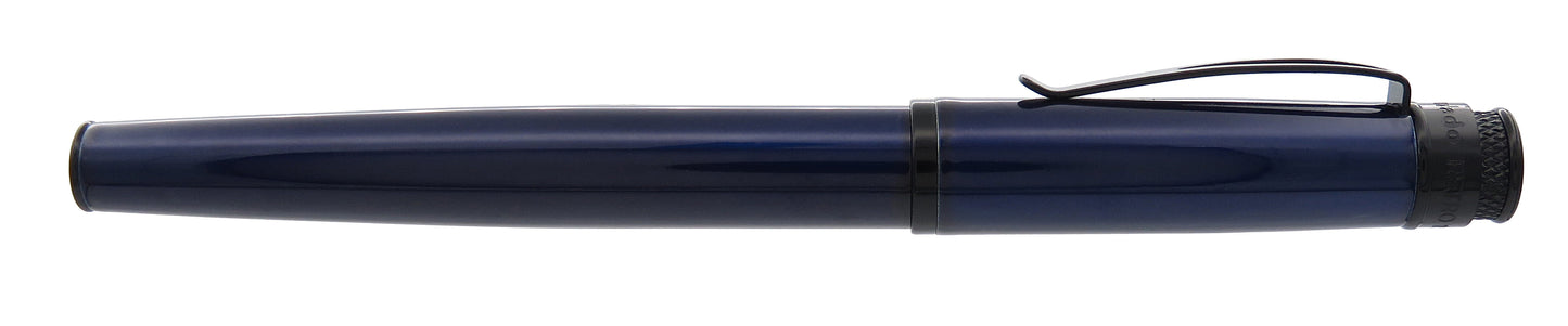Retro 51 Tornado Stealth Lacquer EXT Fountain Pen - Blue/Black