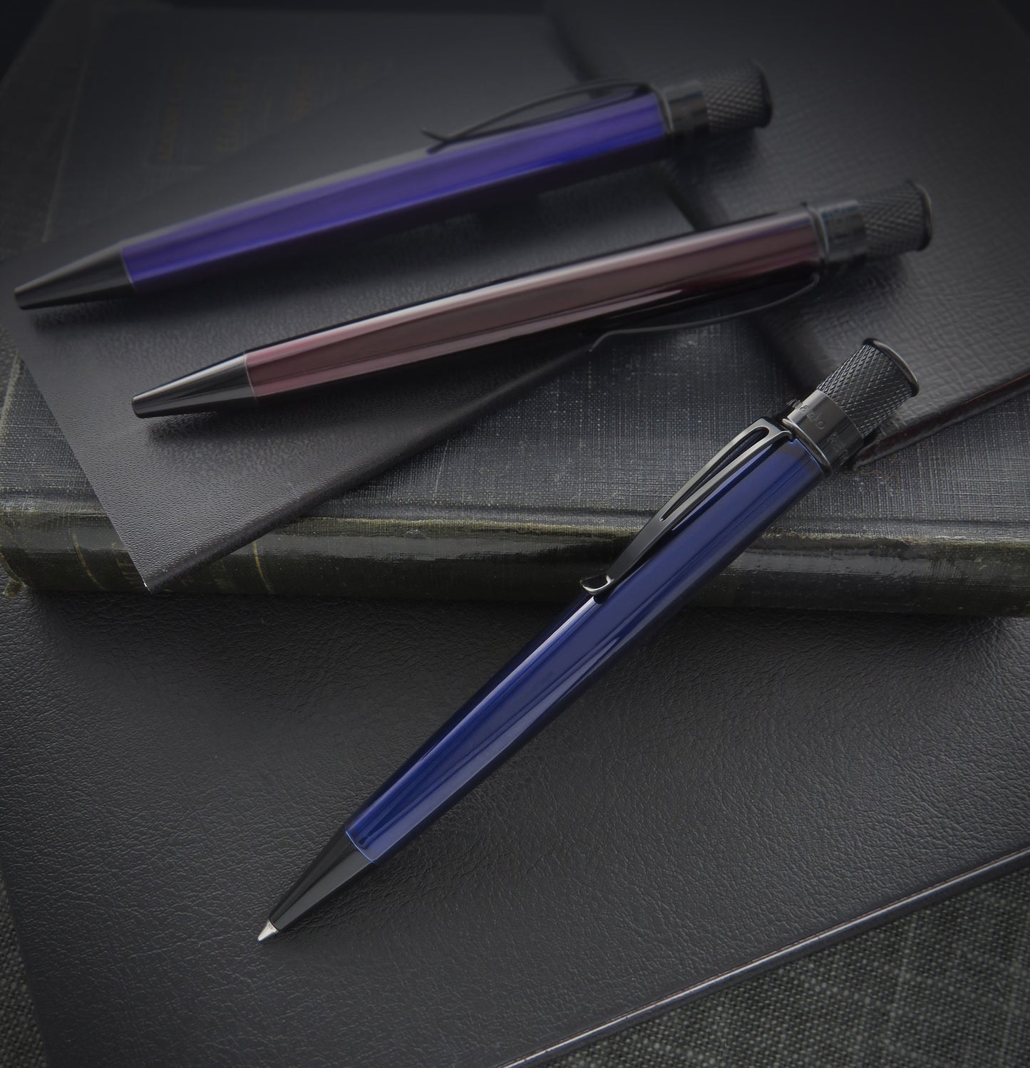 Retro 51 Tornado Stealth Lacquer Rollerball Pen - Blue Black( NEW )