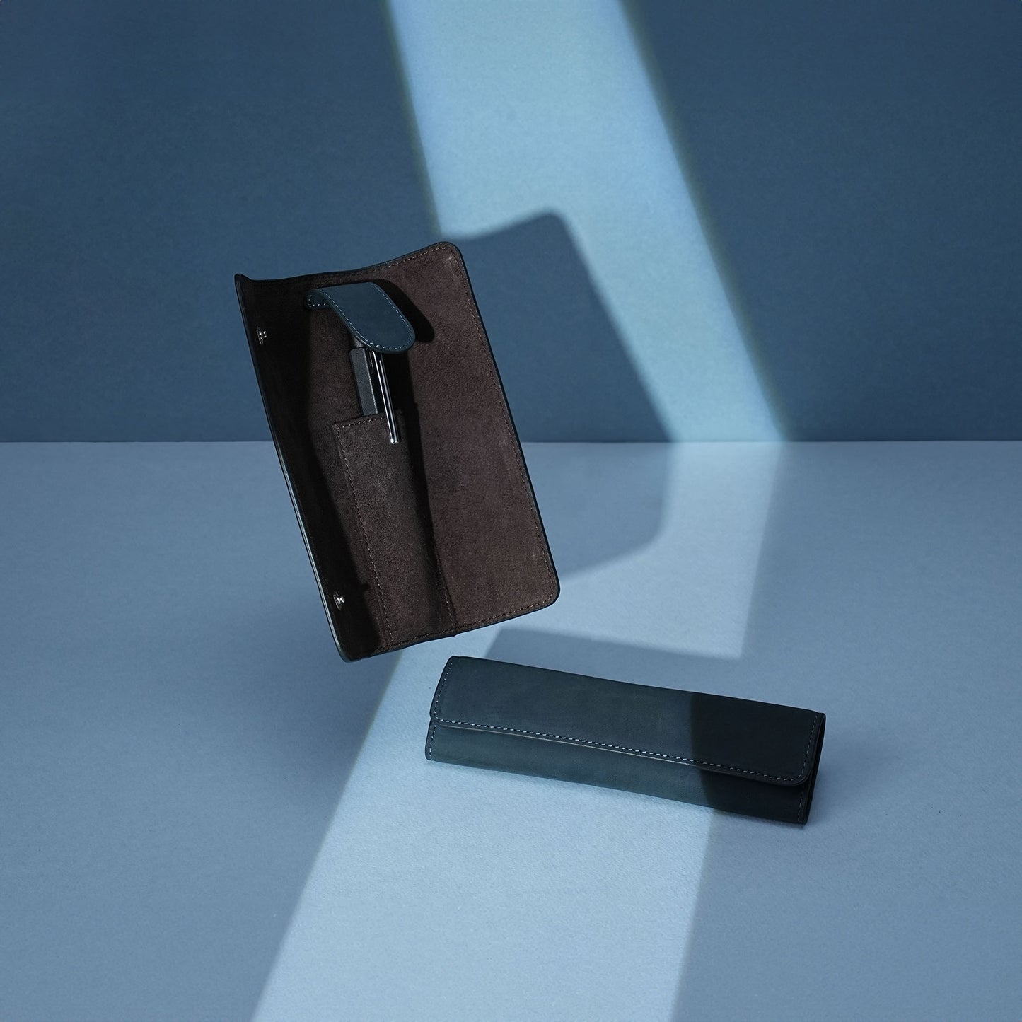 Endless Companion Leather 1 Pen Pouch - Blue