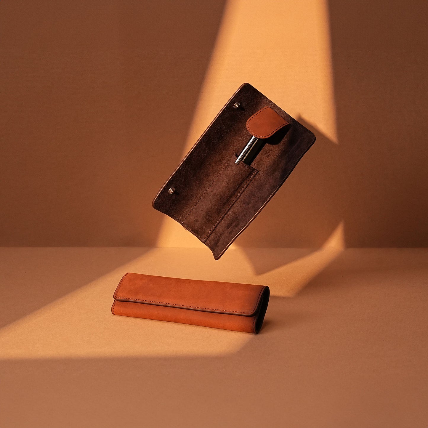 Endless Companion Leather 1 Pen Pouch - Brown