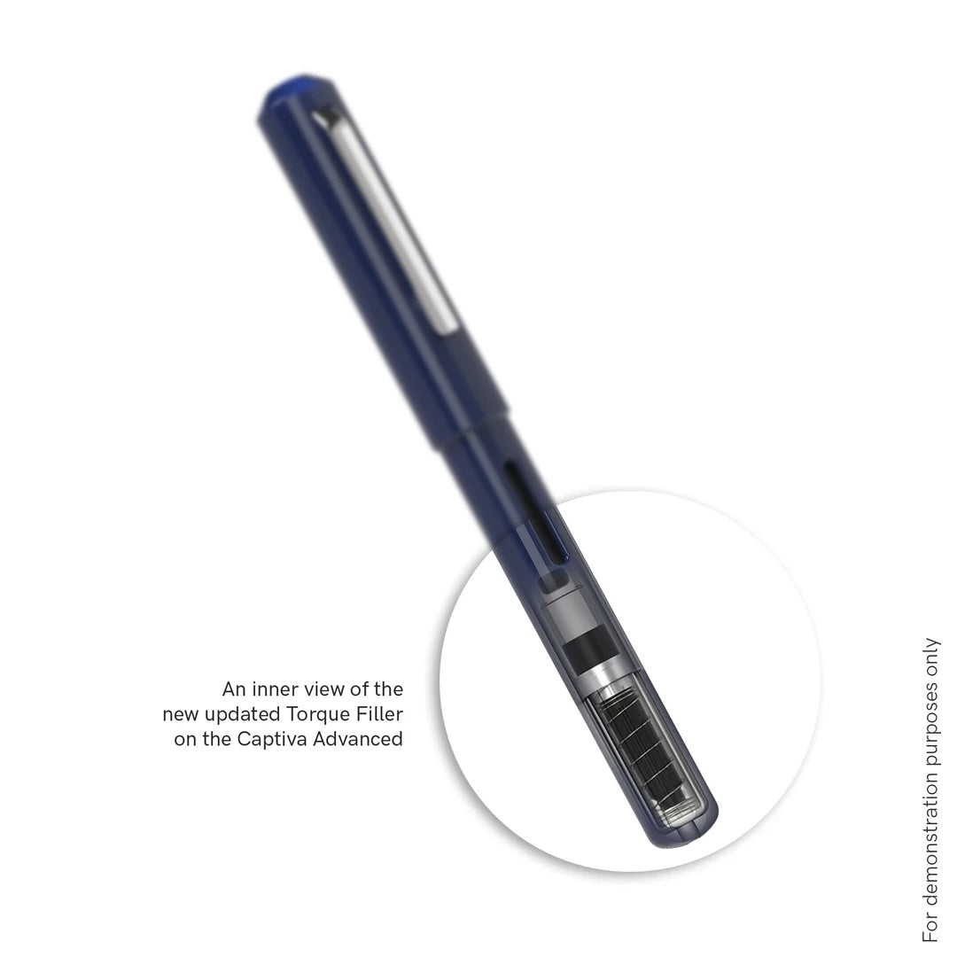 Endless Captiva Advanced Fountain Pen - Deep Ocean (Chrome)