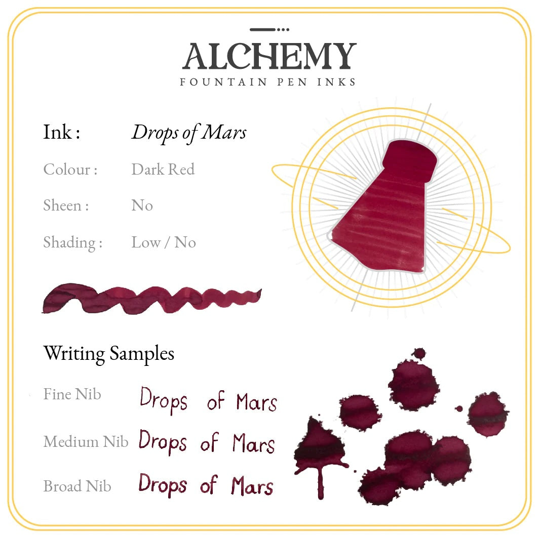 Endless Alchemy Fountain Pen Ink - Drops of Mars 60ml