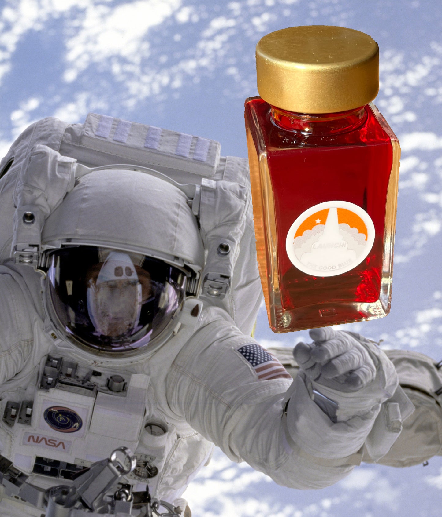 The Good Blue x Mann Inc Bottled Ink - Launch Orange 50ml
