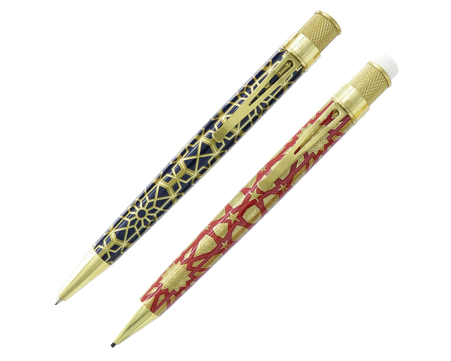 Retro 51 Metropolitan Geometric Rollerball and Pencil Set