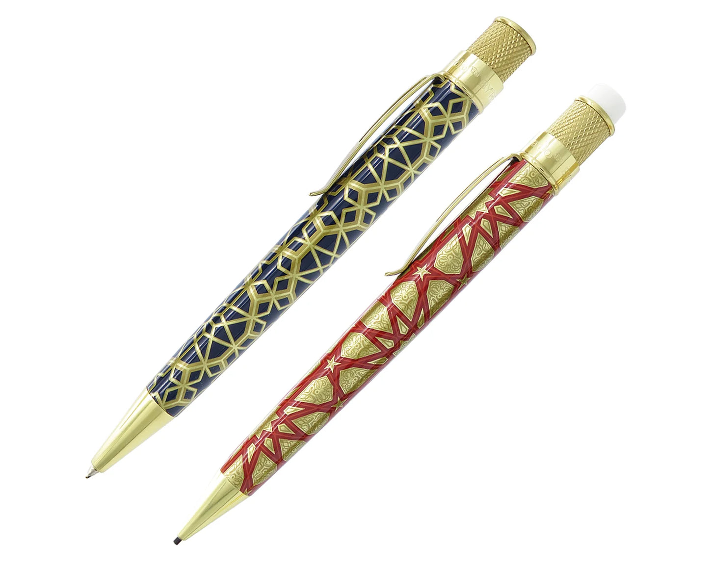 Retro 51 Metropolitan Geometric Rollerball and Pencil Set