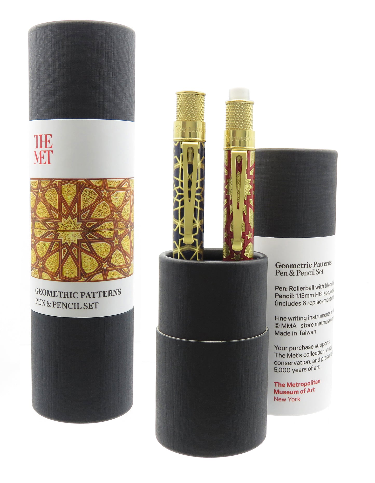 Retro 51 Metropolitan Geometric Rollerball and Pencil Set