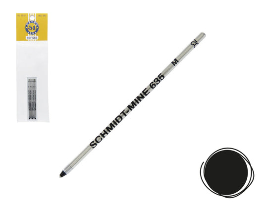 Retro 51 - Schmidt 635 Mine - Ballpoint Refills (5 Pack)