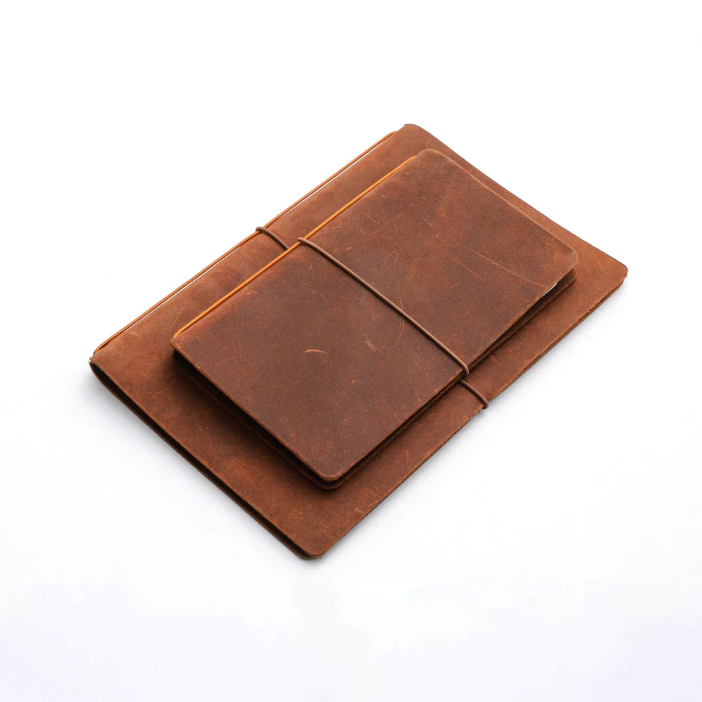 Explorer Pocket - Refillable Leather Journal Tomoe River Paper - Brown