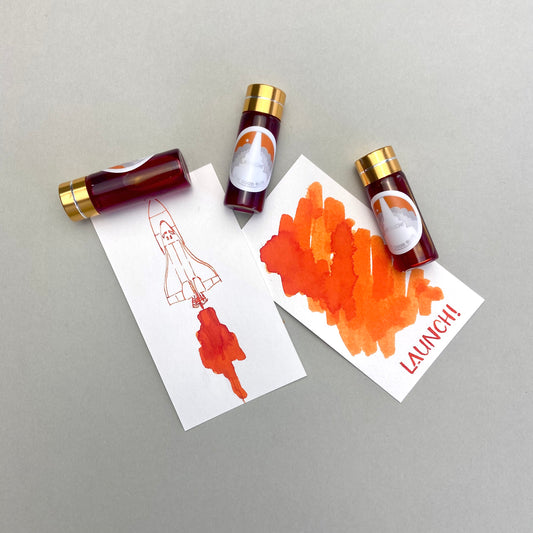 The Good Blue x Mann Inc  Bottled Ink - Launch Orange 5ml