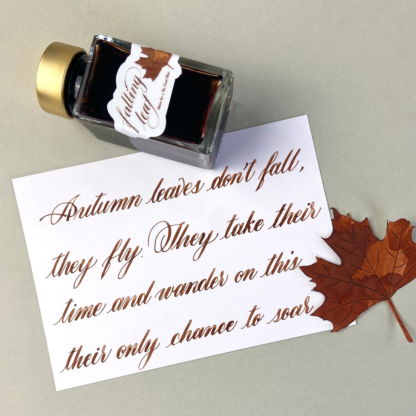 The Good Blue x Mann Inc Bottled Ink - Falling Leaf 50ml