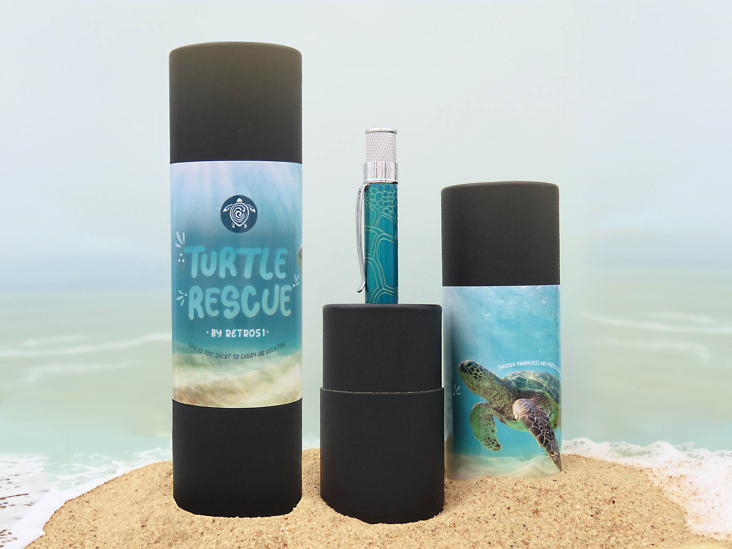 Retro 51 Tornado Ballpoint Pen - Sea Turtle Rescue