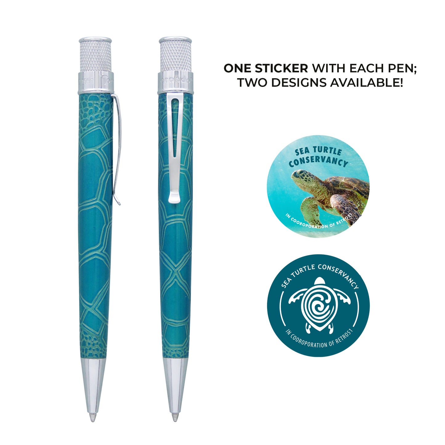 Retro 51 Tornado Ballpoint Pen - Sea Turtle Rescue