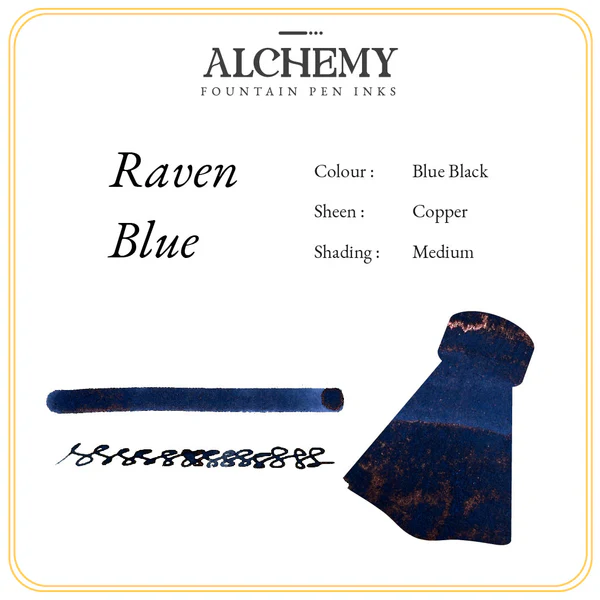 Endless Alchemy Fountain Pen Ink - Raven Blue 45ml