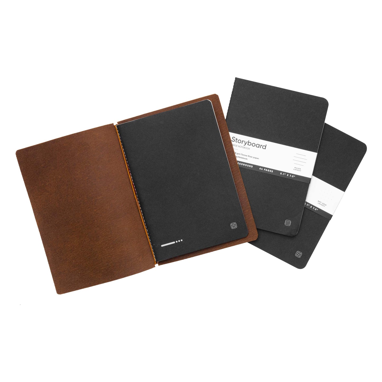 Endless Explorer - Refillable Leather Regalia Paper Journal - Brown