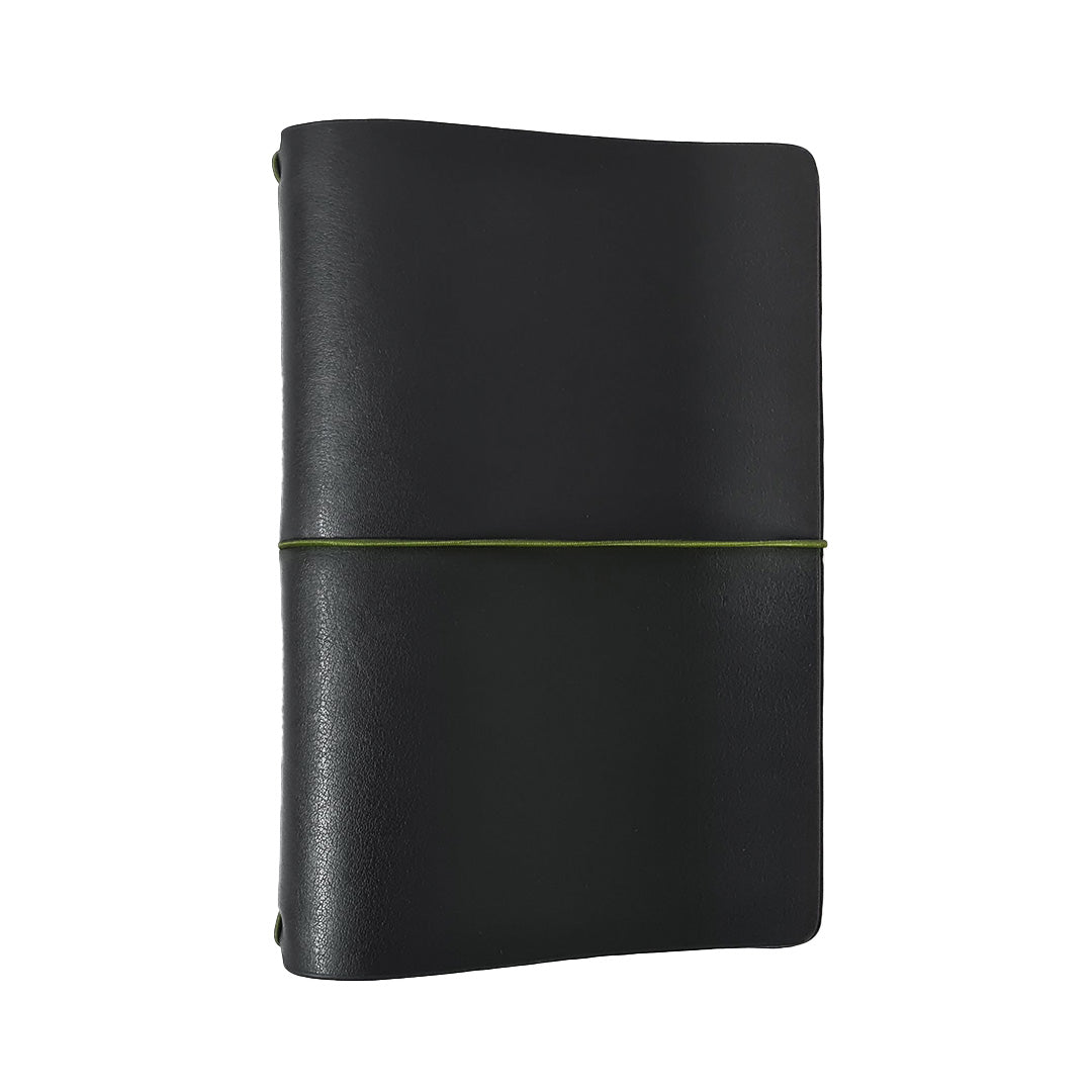 Endless Explorer - Refillable Cactus Leather Regalia Paper Journal - Black