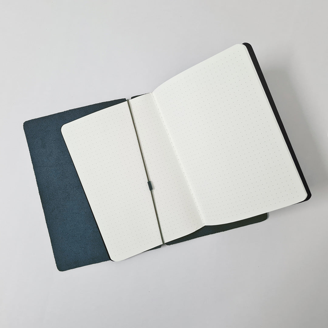 Endless Explorer - Refillable Leather Regalia Paper Journal - Blue