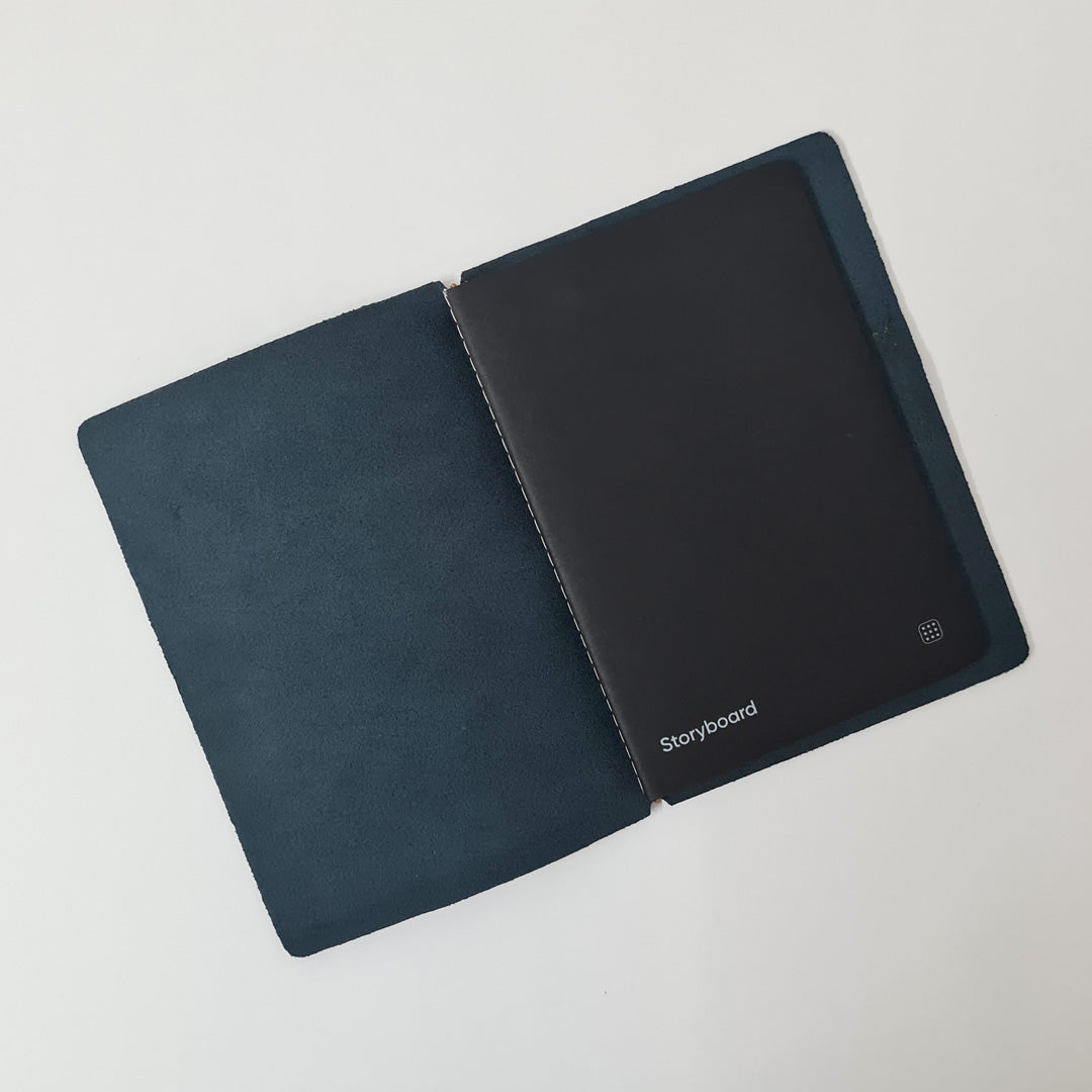 Endless Explorer - Refillable Leather Regalia Paper Journal - Blue