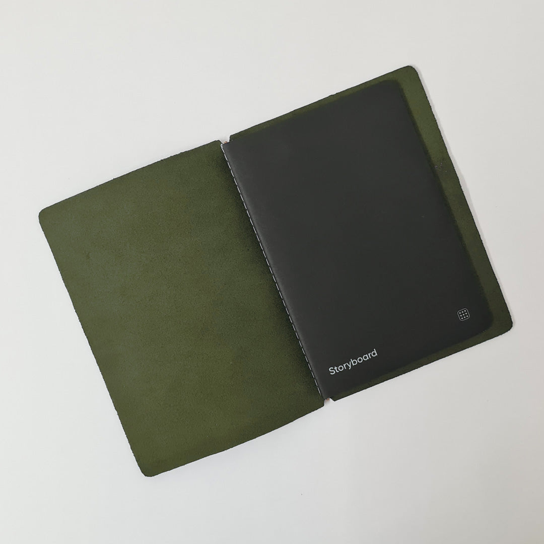Endless Explorer - Refillable Leather Regalia Paper Journal - Green