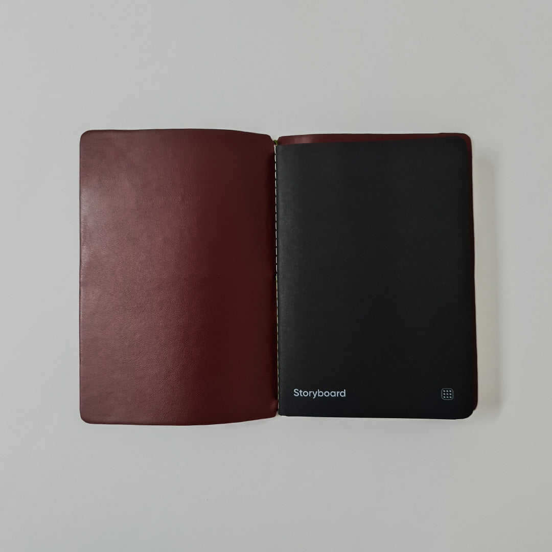 Endless Explorer - Refillable Cactus Leather Regalia Paper Journal - Maroon