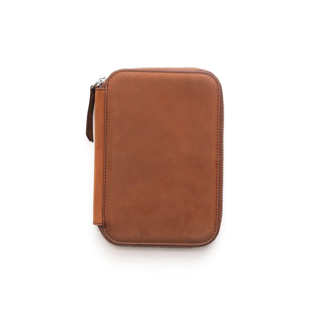 Endless Companion Leather 5 Pen Pouch - Brown
