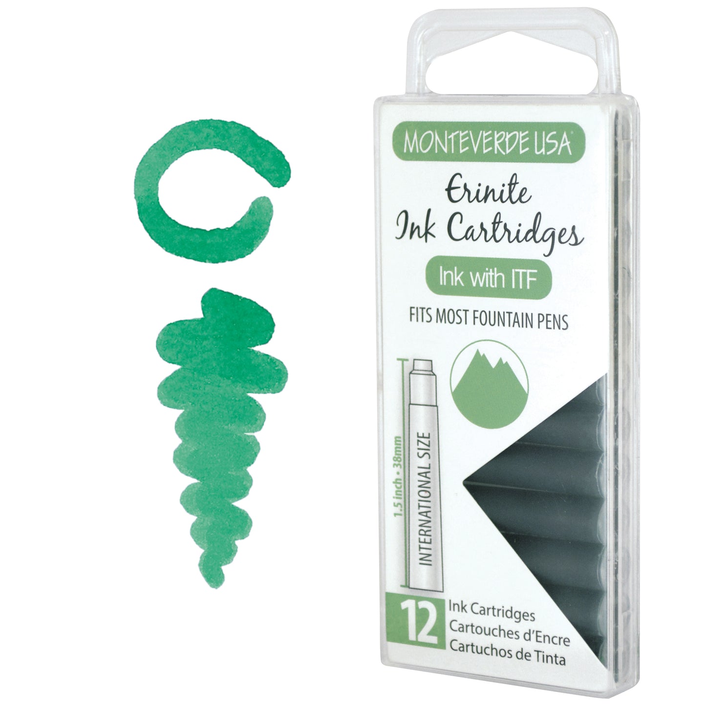 Monteverde 12 Pack of Standard Ink Cartridges - Different Colours Available