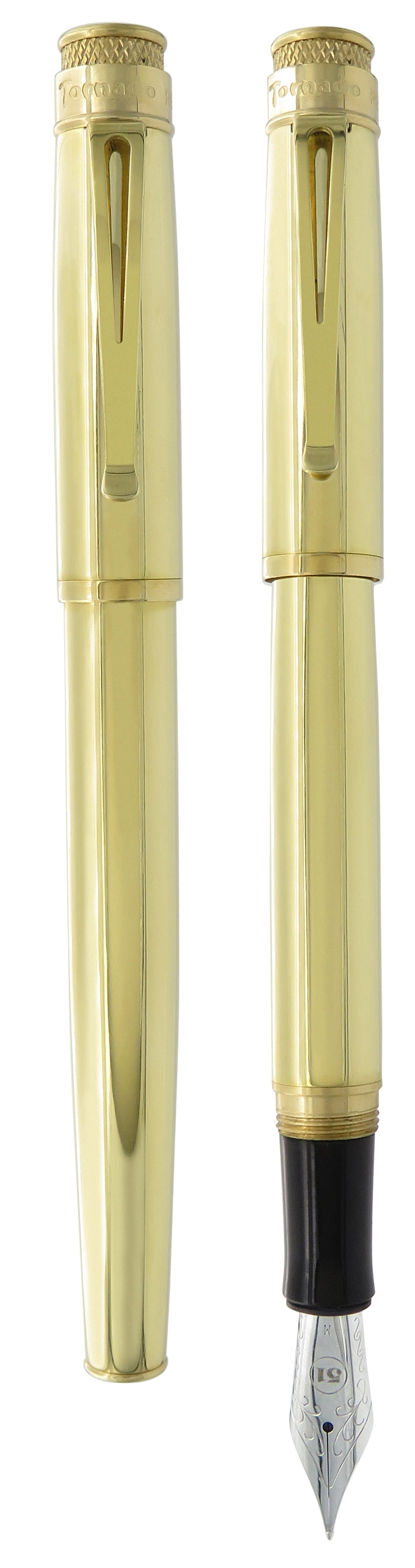 Retro 51 Tornado EXT Fountain Pen - Raw Brass