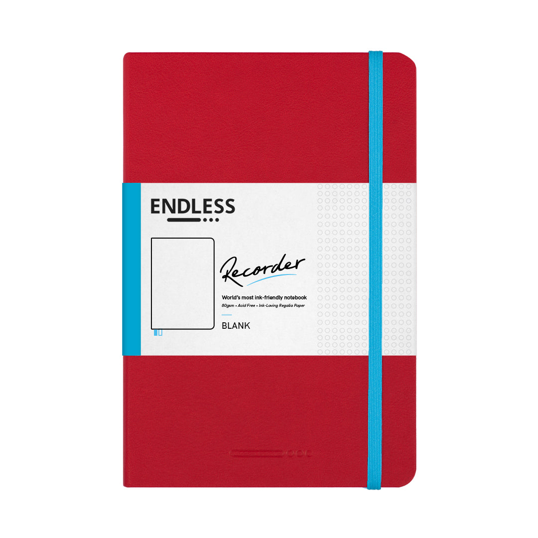 Endless Recorder A5 Notebook - Crimson Sky - Regalia Paper