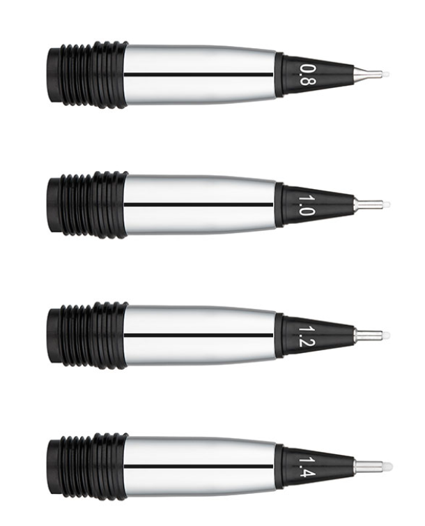 Yookers Metis Fiber-tip Pen - Front Section - Chrome