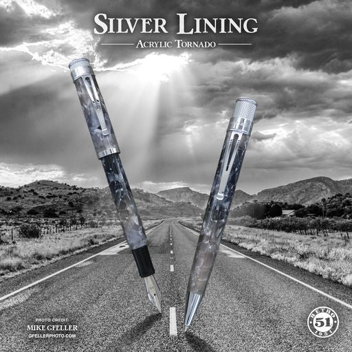 Retro 51 Tornado Acrylic Rollerball - Silver Lining