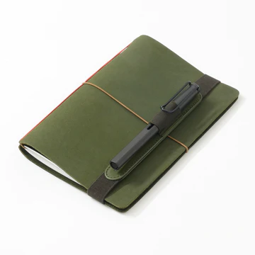 Endless Explorer - Refillable Leather Regalia Paper Journal - Green