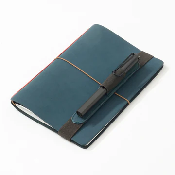 Endless Explorer - Refillable Leather Regalia Paper Journal - Blue