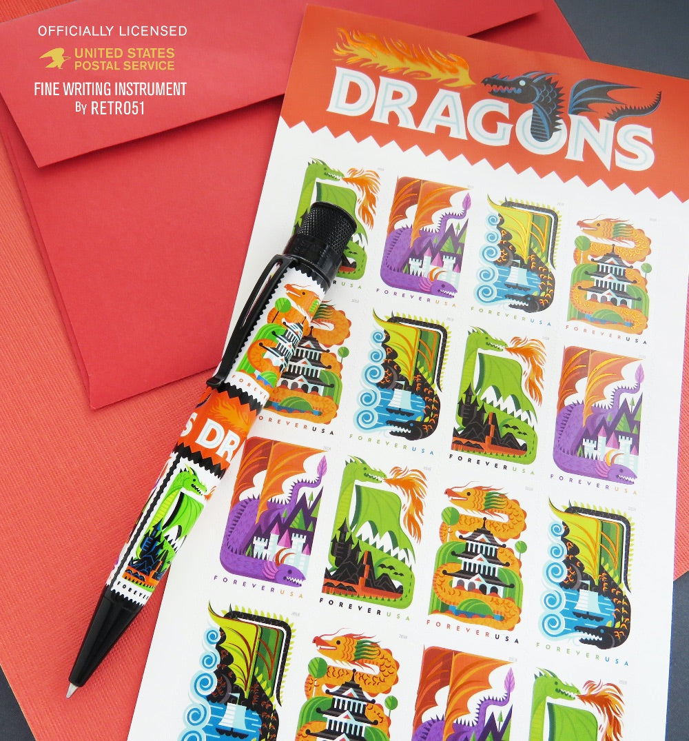 Retro 51 Tornado Rollerball Pen - USPS Dragons (Big Shot)