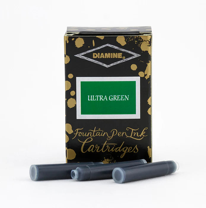 Diamine Ink Cartridge - 6 Pack - Ultra Green