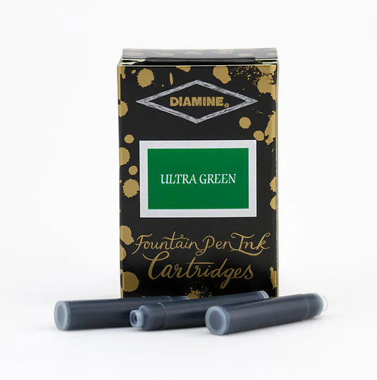 Diamine Ink Cartridge - 6 Pack - Ultra Green
