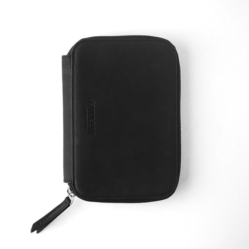 Endless Companion Leather 5 Pen Pouch - Black