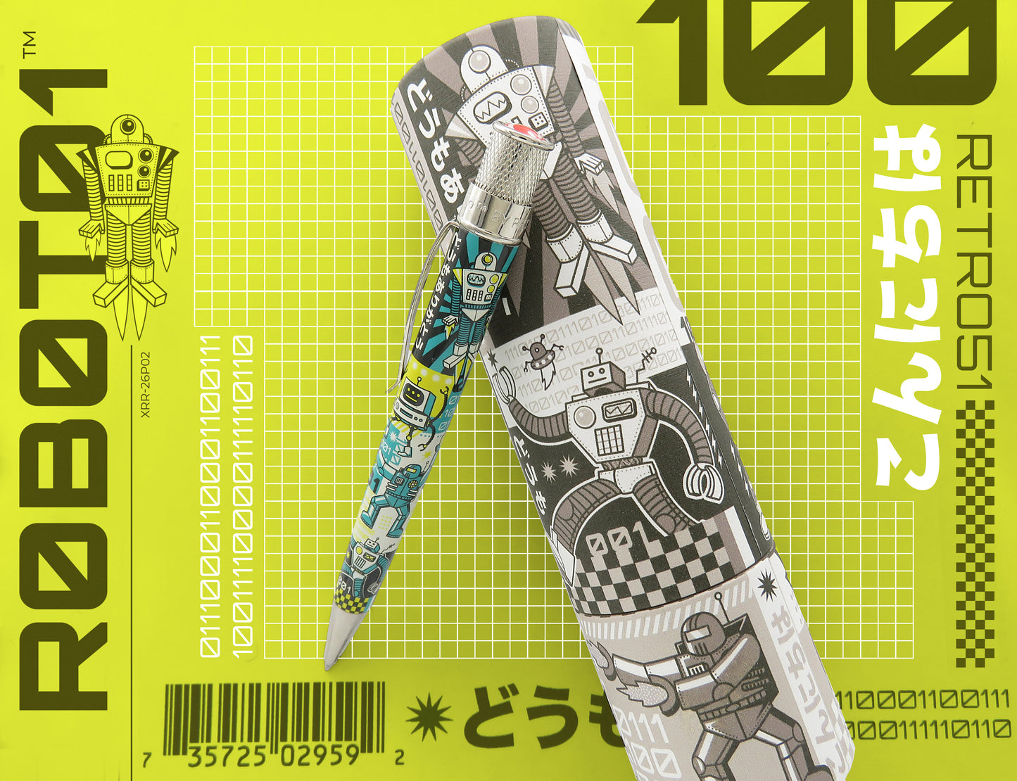 Retro 51 Tornado Popper Rollerball Pen - R0B0T01