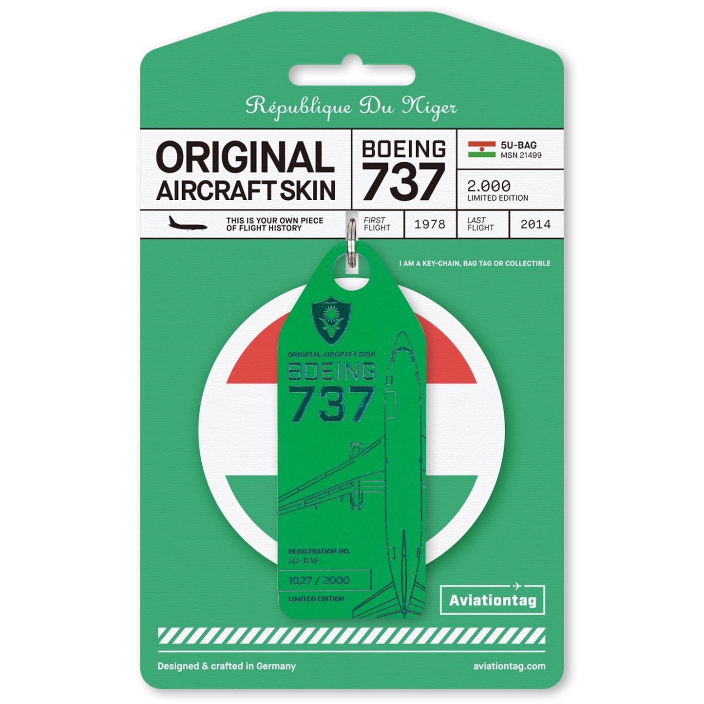 Boeing 737-200 - 5U-BAG - Green