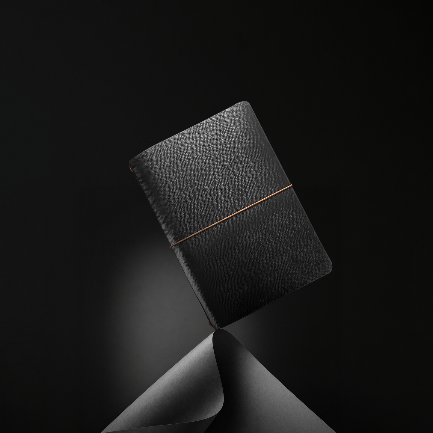 Endless Explorer - Refillable Saffiano Leather Journal Regalia Paper - Black A5