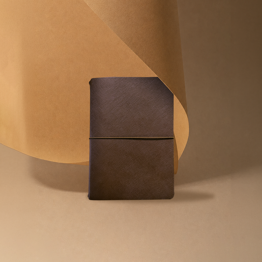 Endless Explorer - Refillable Saffiano Leather Journal Regalia Paper - Brown A5