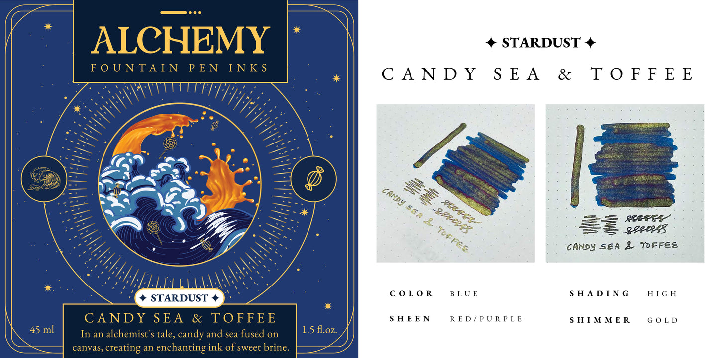 Endless Alchemy Stardust Fountain Pen Ink - Candy Sea & Toffee 45ml