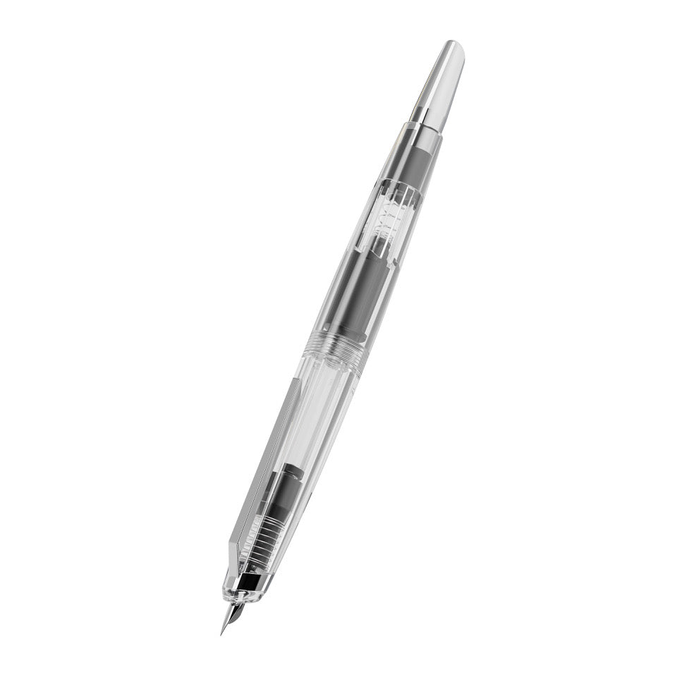 Endless Phantom Retractable Fountain Pen - Clear Chrome