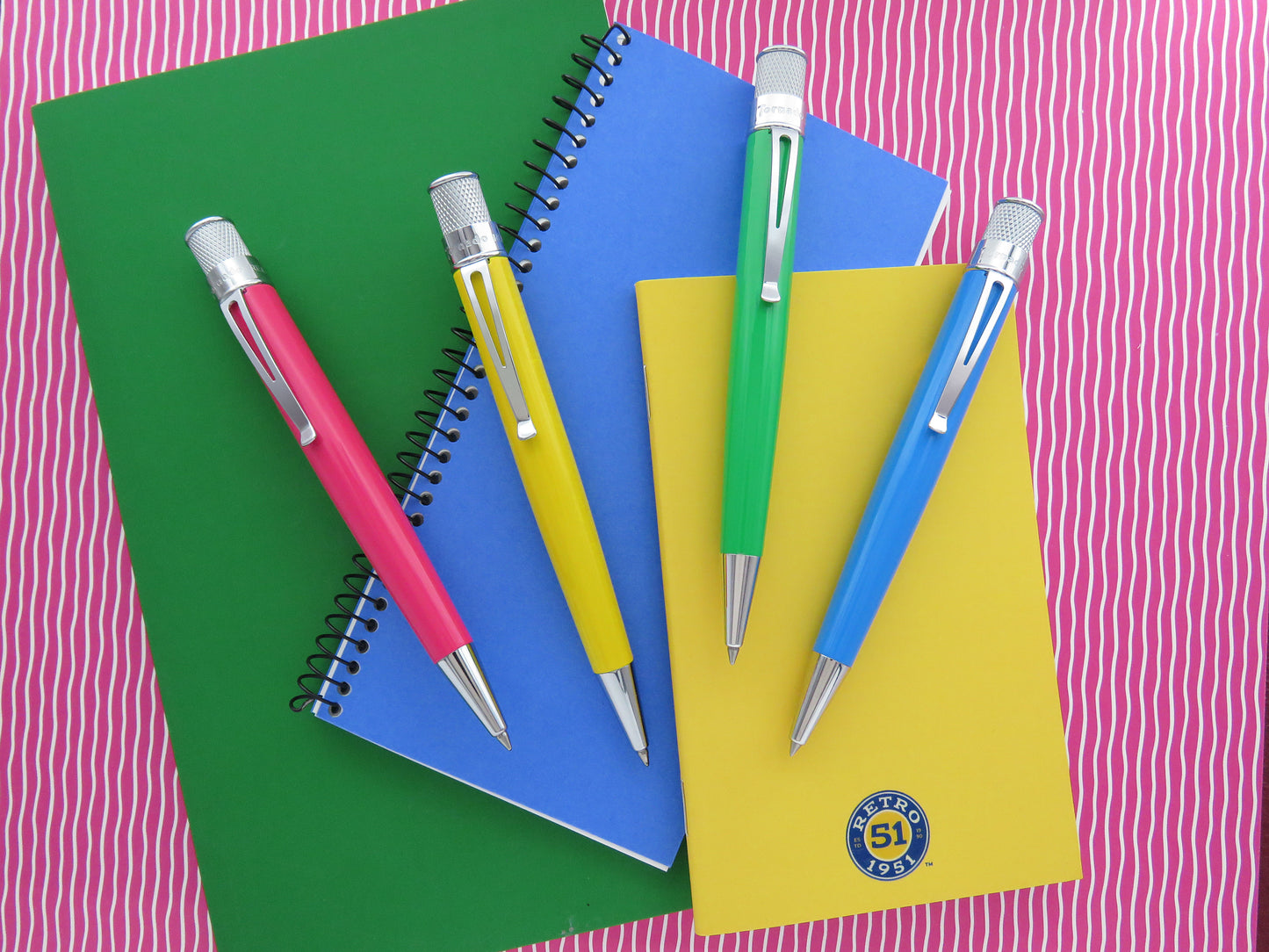 Retro 51 Tornado ColorWave Collection Rollerball Pen - Positively Pink