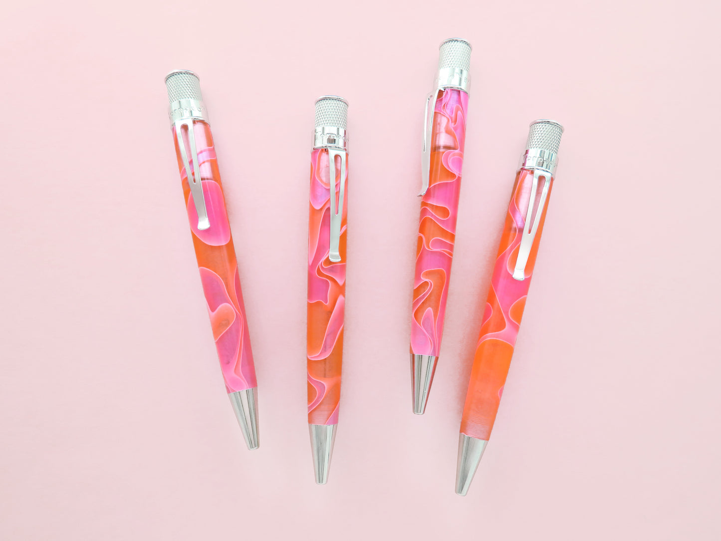 Tornado™ Cosmic Swirl - Pink & Orange Acrylic