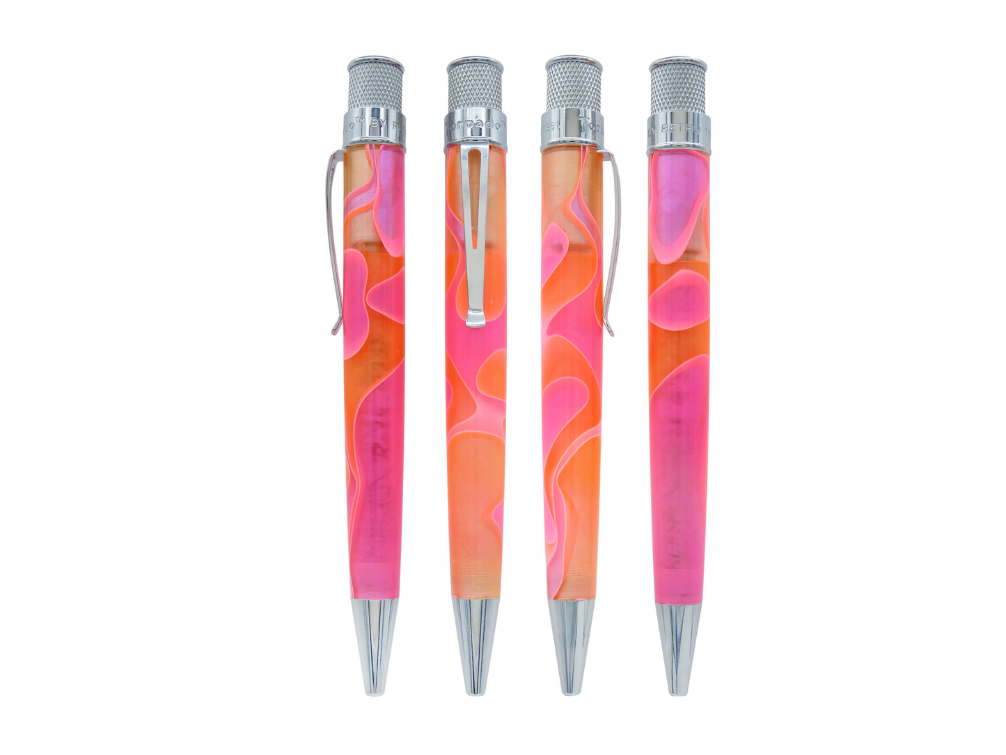 Tornado™ Cosmic Swirl - Pink & Orange Acrylic