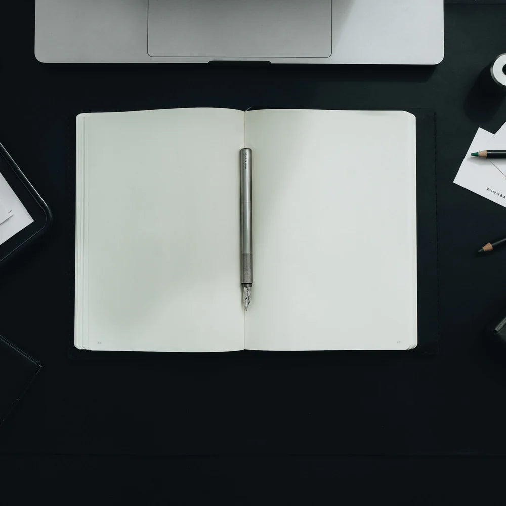 Wingback Fountain Pen - Titanium