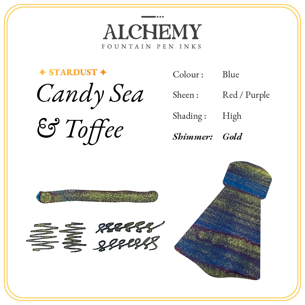 Endless Alchemy Stardust Fountain Pen Ink - Candy Sea & Toffee 45ml