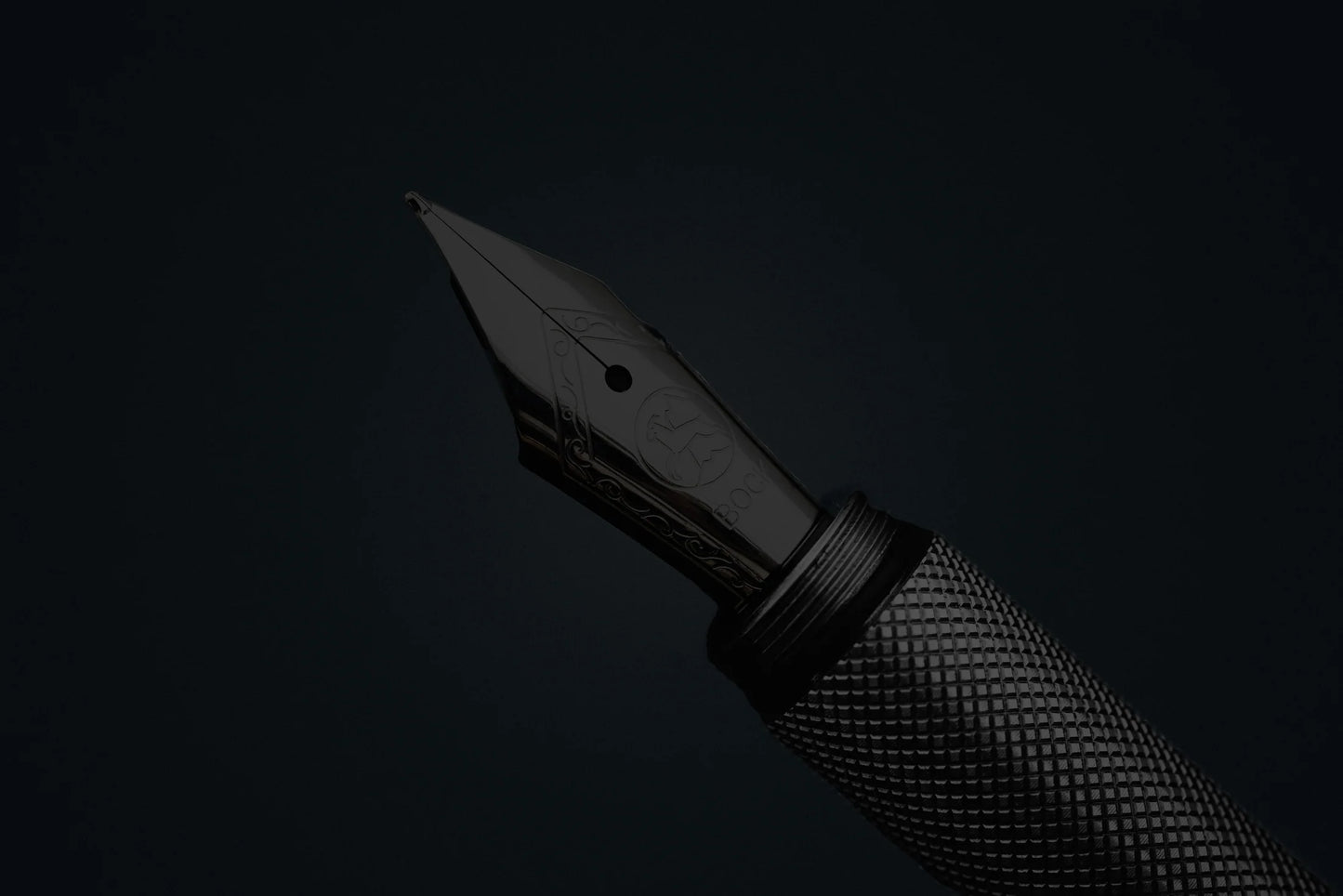Wingback Fountain Pen - Black Steel