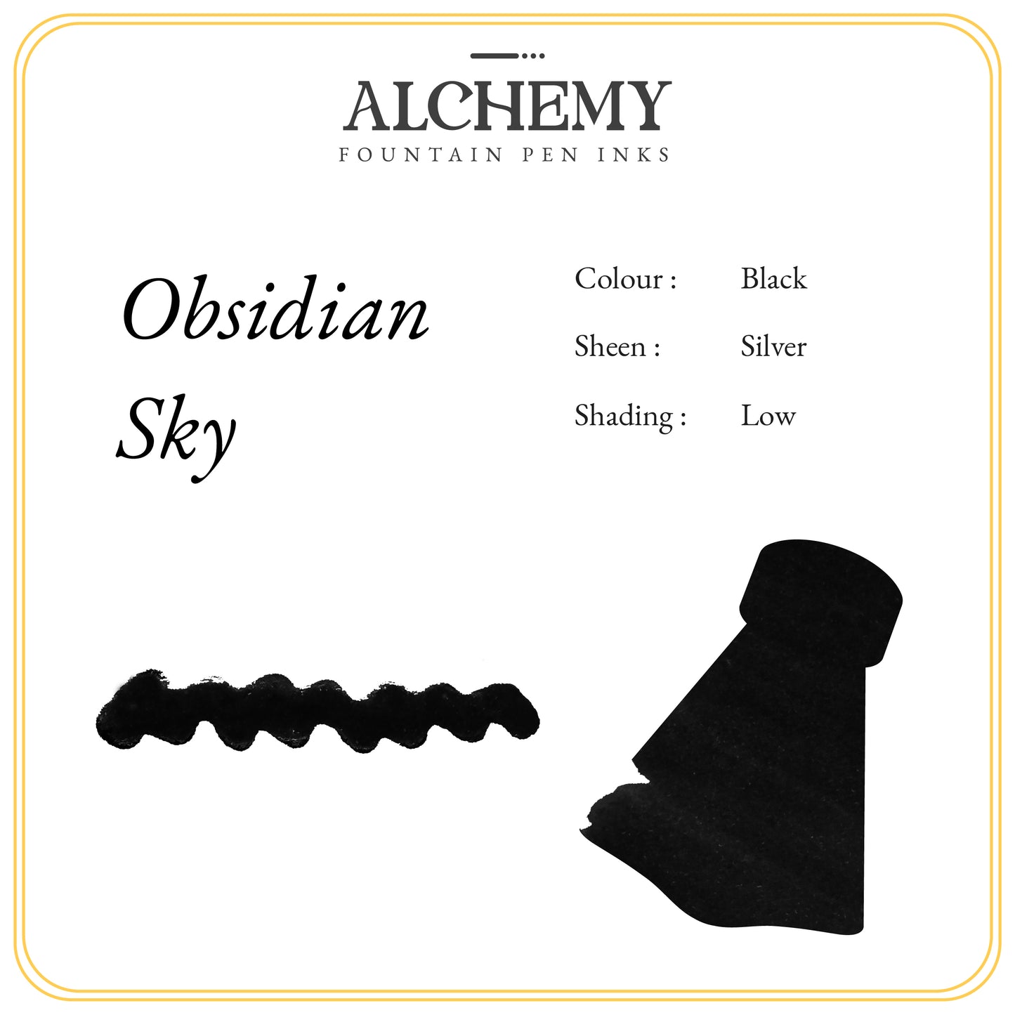 Endless Alchemy Fountain Pen Ink - Obsidian Sky 45ml
